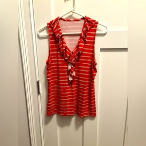 Orange striped top.  Size S.